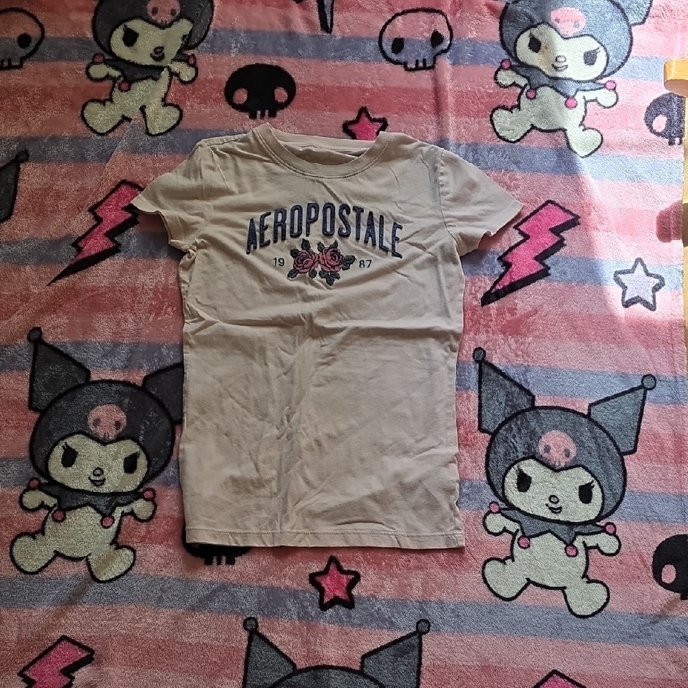 Aeropostale Kids Cream Graphic Tee
